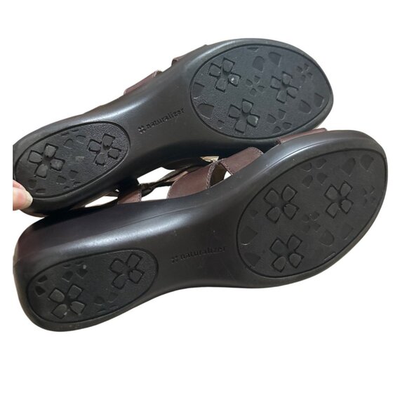 Naturalizer 10M Womens Business Casual Brown Comfort Strappy Sandals - Picture 3 of 12